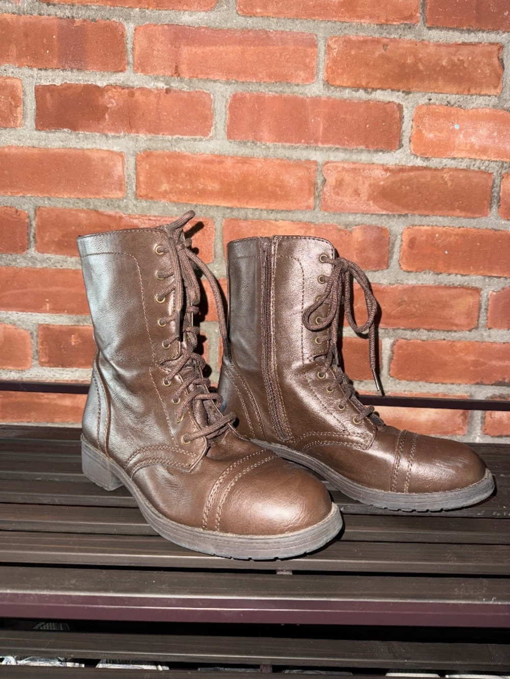 Brown Combat Boots